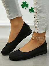 billige Damesko-Grønne Flyknit-flats til dame – stretchy, avslappede, komfortable slip-on-sko, ideelle for St. Patricks dag-feiringer, daglige ærender, brunsjtreff og uformelt kontortilbehør