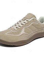 economico Scarpe da uomo-scarpe da ginnastica da uomo in pelle scamosciata verde, scarpe casual leggere e traspiranti con lacci e suola antiscivolo per camminare &amp;abbigliamento quotidiano, ideale per outfit sportivi e per le