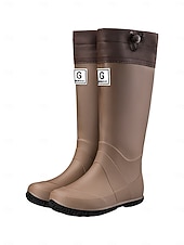 cheap Fashion Boots-Women's Foldable Green Rain Boots - Waterproof, Adjustable Cuff Garden Boots with Non-Slip Sole | Practical Casual Style for Gardening, Yard Work, Outdoor Errands &amp; Rainy-Day Walks