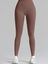 economico Leggings semplici-Per donna Chinos Leggings Streetwear Casual Athleisure Lunghezza intera Vita media Semplice Elastico in vita Traspirante Elasticizzato Quotidiano All'aperto Vacanza Viola Nero Blu reale Fuschia