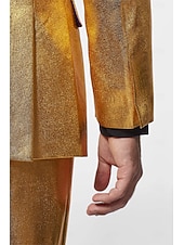 economico Outfit-Metallico Disco Anni '80 Pantaloni Abiti Completi &amp; Blazer Disco Costume Per uomo Costume di Carnevale Natale Carnevale martedì grasso Festa / Sera Parata dell'Orgoglio Mese dell'orgoglio Adulti