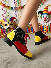 Χαμηλού Κόστους Γυναικεία παπούτσια-Γυναικεία Μαρντί Γκρά Κόκκινα Παπούτσια Πρόσω خلف Παπούτσια Μασκέ για Καρναβαλικό Κόσμο Κλόουν Κοσπλέι  Χάλοουιν