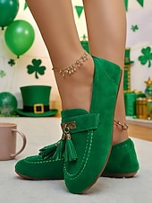  Grønne loafers med kvast til dame – klassiske og trendy St. Patricks dag-sko til parader, festivaler, fester og hverdagsbruk