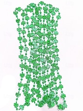  Набор женских украшений ко Дню Святого Патрика, состоящий из нескольких частей, многослойные бусы из зеленого клевера, пластиковый набор украшений разных стилей, праздничные ирландские аксессуары для вечеринок для женщин.