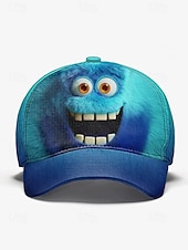 baratos Chapéus Masculinos-Boné de beisebol masculino com estampa divertida de monstrinhos, disponível em várias cores, perfeito para uso casual e no dia a dia.