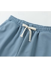 abordables Jambe Droite-Homme Pantalon de survêtement droit Pantalon gaufré Cordon de serrage Treillis Respirant Longueur complète Occasionnel Quotidien Lisse Marron Sapin Noir Micro-Élastique