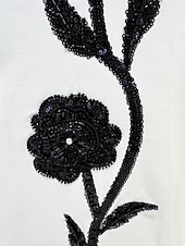 ieftine Rochii de seară în linie A-Rochii formale A-Line cu tren de perie rochii de seară rochie de seară elegantă vintage cu mâneci lungi gât rotund nuntă formal cu flori 3D cristale și broderie