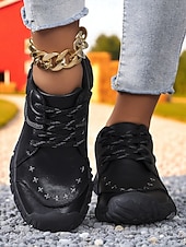 preiswerte Damen-Sneaker-Lässige Damen-Sneaker zum Schnüren – bequeme Schuhe mit strukturierten Ziernähten, ideal für Spaziergänge im Freien, tägliche Besorgungen, Brunch-Verabredungen und Ausflüge aufs Land.