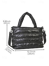 olcso Kézitáskák és bevásárlótáskák-női könnyű, steppelt, puffos, keresztpántos táska - többszínű, vízálló, párnázott kézitáska mindennapi ingázáshoz