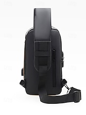 billiga Herrväskor-Herrväska i flerfärgad nylon för resor, vandring och friluftsliv - vattentålig axelväska med extern USB-port