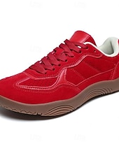 economico Scarpe da uomo-scarpe da ginnastica da uomo in pelle scamosciata verde, scarpe casual leggere e traspiranti con lacci e suola antiscivolo per camminare &amp;abbigliamento quotidiano, ideale per outfit sportivi e per le