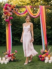 cheap Bridesmaid-Women's Metallic Pink Pointed Toe Heels with Chunky Heel – Elegant Wedding Guest and Bridesmaid Shoes for Garden Weddings