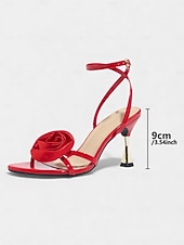 Χαμηλού Κόστους Καλεσμένος γάμου-Γυναικεία μαύρα σανδάλια με ροζ τακούνι - κομψά φλοράλ ψηλοτάκουνα με χρυσές λεπτομέρειες, κομψά παπούτσια για εκλεπτυσμένους γάμους στην πόλη