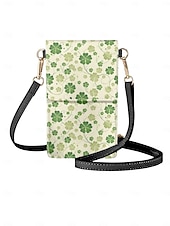 economico Accessori-borsa a tracolla da donna con stampa trifoglio per San Patrizio – motivo trifoglio verde, elegante &amp;accessorio festivo per le celebrazioni