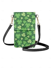 economico Accessori-borsa a tracolla da donna con stampa trifoglio per San Patrizio – motivo trifoglio verde, elegante &amp;accessorio festivo per le celebrazioni