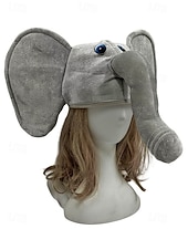 cheap Accessories-Unisex Polyester Elephant Mardi Gras Hat, Fun and Soft, Perfect for Carnival &amp; Masquerade Balls, Cute Animal-Themed Accessory