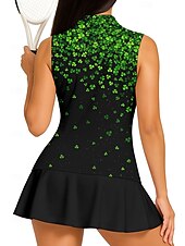  סיינט פטריק בגדי ריקוד נשים פרחוני  בוטני Apila חולצת ספורט חולצת POLO Rövid felső חולצת טניס ללא שרוולים פרחוני כפתורים UPF50+ עמידות UV גמישות גבוהה פתילת לחות נושם כדור עף טניס גולף