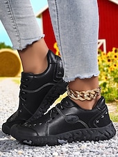 preiswerte Damen-Sneaker-Lässige Damen-Sneaker zum Schnüren – bequeme Schuhe mit strukturierten Ziernähten, ideal für Spaziergänge im Freien, tägliche Besorgungen, Brunch-Verabredungen und Ausflüge aufs Land.