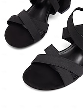 cheap Heeled Sandals-Women's Leopard Strappy Open-Toe Block Heel Dress Sandals - Chic Wild-Style Design for Parties, Date Nights, Outdoor Events &amp; Daily Wear