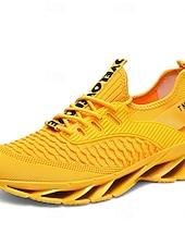 Χαμηλού Κόστους Ανδρικά υποδήματα-Ανδρικά αθλητικά παπούτσια για τρέξιμο σε νέον πράσινο, αναπνεύσιμα, ελαφριά αθλητικά παπούτσια με σόλα blade, μοντέρνα αθλητικά παπούτσια για περπάτημα, γυμναστήριο, καθημερινή χρήση και ρούχα για