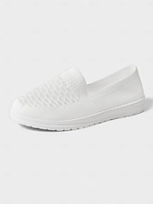 tanie Trampki damskie-Damskie, oddychające, szerokie, wsuwane buty trekkingowe Flyknit, lekkie, siateczkowe, wygodne buty do noszenia na co dzień, w podróży, na zakupy i na długie spacery