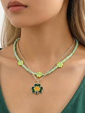  Подвеска в виде клевера в виде трилистника для женщин ко Дню Святого Патрика, изготовлена из сплава, элегантное праздничное украшение в ирландском стиле, идеально подходящее для парадов, вечеринок, встреч и праздничных торжеств.