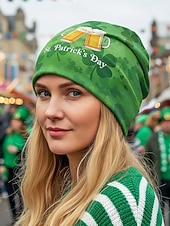 economico Accessori-berretto da donna per il giorno di San Patrizio, misto cotone e poliestere, vari modelli con trifogli e grafiche festive, perfetto per le feste e per l'uso quotidiano