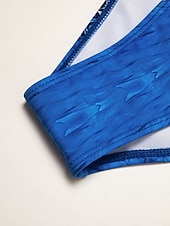 baratos trajes de banho de grife-Maiô de férias com estampa de leopardo e penas, tecido elástico de alta elasticidade e amarração nas costas.