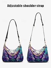 preiswerte Handtaschen und Tragetaschen-Damen-Schultertasche aus Kunstleder mit verstellbarem Riemen, Schmetterlingsmuster, in verschiedenen Farben erhältlich, vielseitige Tragemöglichkeiten für legere und formelle Anlässe.
