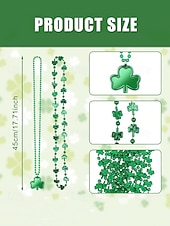  Набор женских украшений ко Дню Святого Патрика, состоящий из нескольких частей, многослойные бусы из зеленого клевера, пластиковый набор украшений разных стилей, праздничные ирландские аксессуары для вечеринок для женщин.