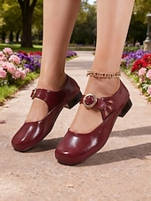 preiswerte Retro-Stil der 1950er Jahre-Mary-Jane-Ballerinas für Damen mit runder Spitze &amp;Verstellbare Schnalle – Vintage-inspirierte Alltagsschuhe für Spaziergänge, Arbeit und Alltagsoutfits