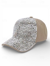 abordables Accessoires-Casquette unisexe ornée de strass, en polyester, décoration scintillante, disponible en plusieurs couleurs, idéale pour la Saint-Patrick, le carnaval et au quotidien.