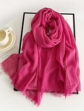 billige Tilbehør-Lett polyesterskjerf for kvinner, flere farger, mykt og tynt, perfekt for St. Patricks dag og hverdagsbruk