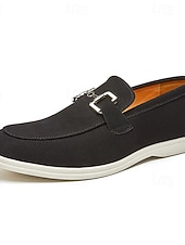  mocassini da uomo con fibbia verde: design elegante e comodo, ideali per il giorno di San Patrizio, abbigliamento casual e comfort quotidiano