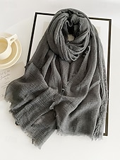 billige Tilbehør-Lett polyesterskjerf for kvinner, flere farger, mykt og tynt, perfekt for St. Patricks dag og hverdagsbruk