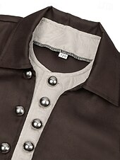  250-årsjubileum USA Rokoko Barock Kläder Lång ärm George Washington Koloniala kostymer Revolutionskriget Maskeradkläder Pojkar Karnival Självständighetsdagen 4 juli Barn Kappa Byxor Krage