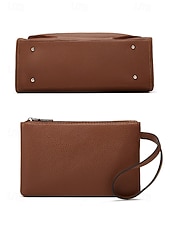 cheap Handbag &amp; Totes-Women's Faux Leather Tote Bag with Adjustable Shoulder Strap, Large Capacity, Waterproof, Multiple Colors - Perfect for Weekend Getaways and Daily Commute