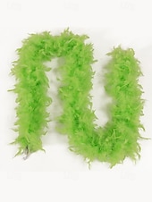  Dámské zelené péřové boa, měkký péřový materiál, ideální na Den svatého Patrika, karneval a slavnostní oslavy