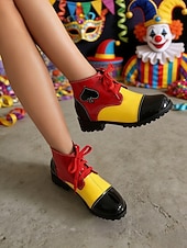 Χαμηλού Κόστους Γυναικεία παπούτσια-Γυναικεία Μαρντί Γκρά Κόκκινα Παπούτσια Πρόσω خلف Παπούτσια Μασκέ για Καρναβαλικό Κόσμο Κλόουν Κοσπλέι  Χάλοουιν