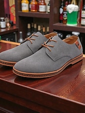 economico Scarpe da uomo-scarpe oxford in pelle scamosciata verde da uomo, scarpe casual morbide e leggere per comfort e stile, perfette per l'uso quotidiano, casual da lavoro, feste e outfit per il giorno di San Patrizio