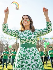 baratos Dia de São Patricio-Cinto feminino em couro sintético, diversas cores, ajuste regulável, perfeito para o Dia de São Patrício e para o dia a dia, acessório estiloso e versátil.