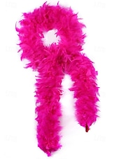 お買い得  アクセサリー-女性用マルディグラ羽毛ボア、複数の色、柔らかく軽量、カーニバルや仮面舞踏会に最適