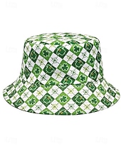 abordables Accesorios-Sombrero de pescador de poliéster para mujer, con trébol y duende del Día de San Patricio, varios patrones, perfecto para el Día de San Patricio y para uso diario.