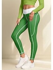  San Patrizio Per donna leggings da pilates Pantaloni fitness Leggings da palestra Tasche Bollo Tasche Laterali Pilates Palestra Allenamento in Palestra Pantaloni Collant Leggings Blocco di colori