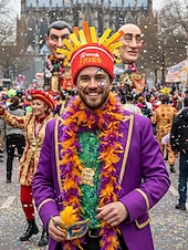 Недорогие Аксессуары-Мужские шляпы Mardi Gras из полиэстера с тематикой еды – забавные дизайны с картошкой фри и тако для карнавала и маскарадных вечеринок