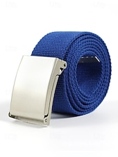 economico Accessori-Cintura da uomo in tela, tessuto multicolore con fibbia argentata elegante, perfetta per il giorno di San Patrizio, il carnevale e l'uso quotidiano, regolabile ed elegante
