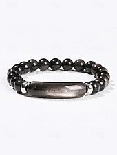 abordables Fête de la Saint-Patrick-Bracelet pour homme en pierre naturelle, perles multicolores avec détails raffinés, idéal pour la Saint-Patrick et au quotidien, élégant et unique.