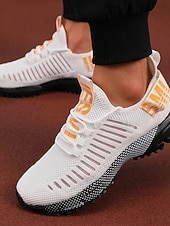 billiga Herrskor-Ljusgröna herrskor i andningsbart mesh, lätta, halkfria terrängsneakers, bekväma träningsskor för promenader, jogging, gym och St. Patrick's Day-kläder