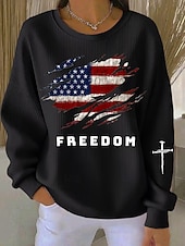 abordables Humor y Citas Sudaderas-Mujer Pullover Estampado Graphic Letra Cálido Clásico Casual Manga Larga Cuello Barco Tops regulares Casual Hogar Calle Azul Piscina Negro Blanco Rojo Beige Primavera Otoño Invierno