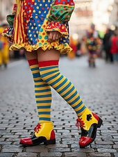 Χαμηλού Κόστους Γυναικεία παπούτσια-Γυναικεία Μαρντί Γκρά Κόκκινα Παπούτσια Πρόσω خلف Παπούτσια Μασκέ για Καρναβαλικό Κόσμο Κλόουν Κοσπλέι  Χάλοουιν